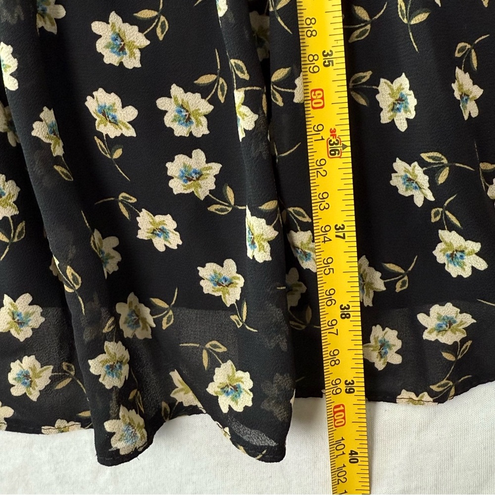 Ever New Black Floral Long Sleeve Dress size 20 - Picture 9 of 13